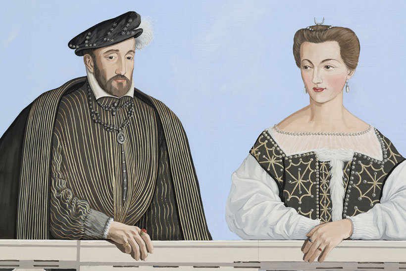 Détail sur Henri II et Diane de Poitiers