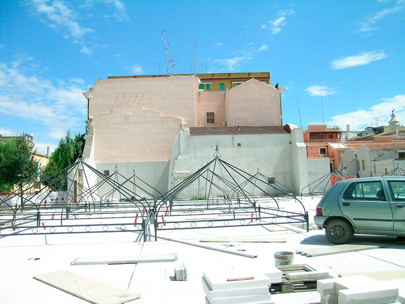 Photographie du chantier à ses débuts