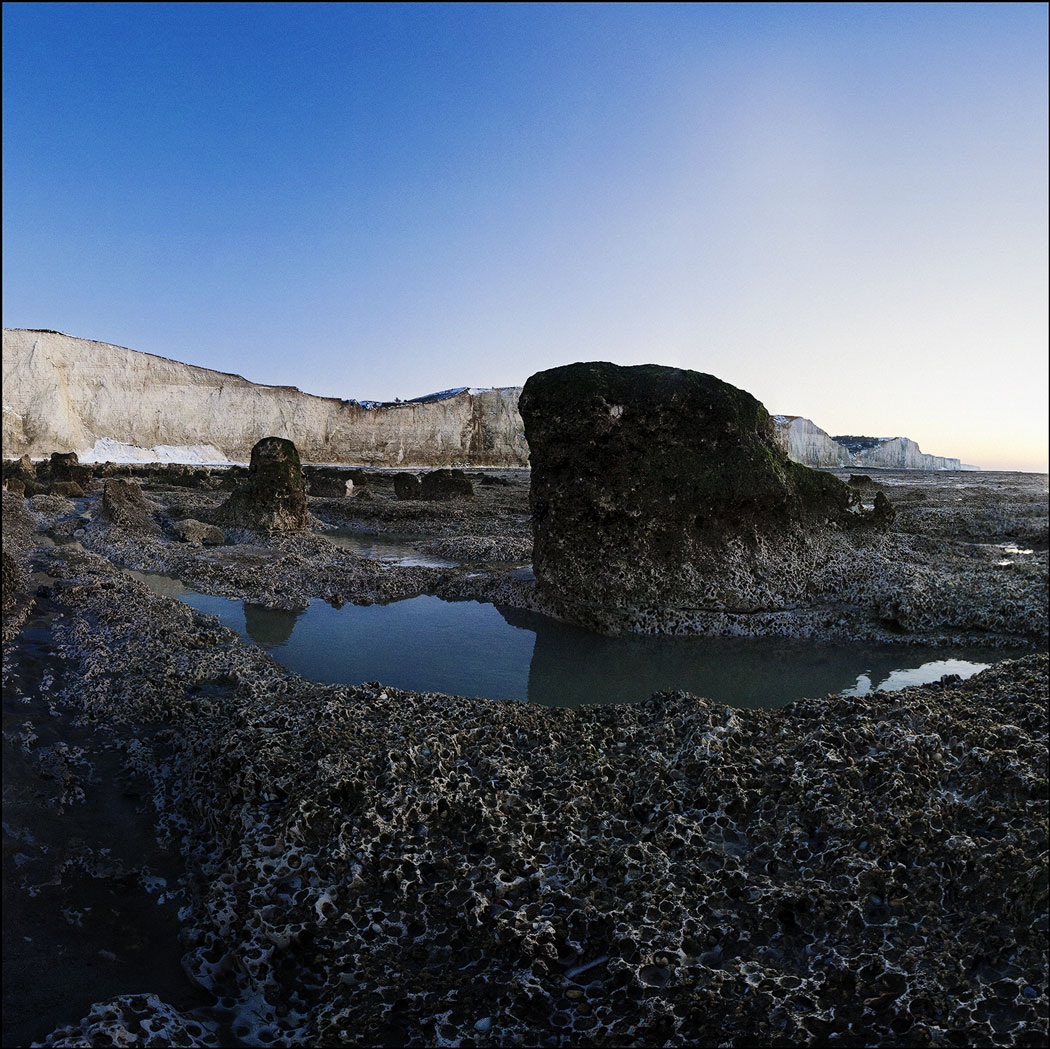 Photographie numérique des rochers à Ault Onival, Picardie