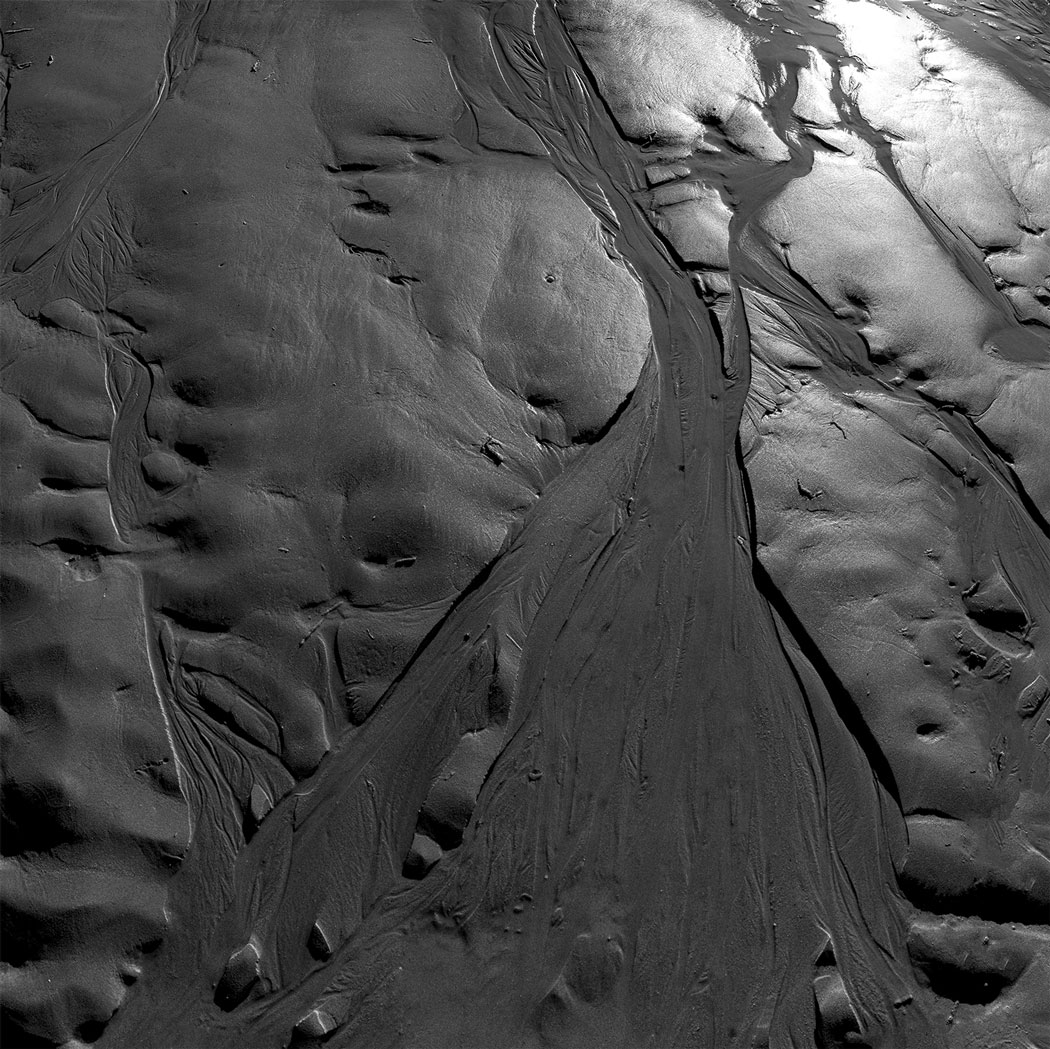 Photographie numérique noir et blanche du sable